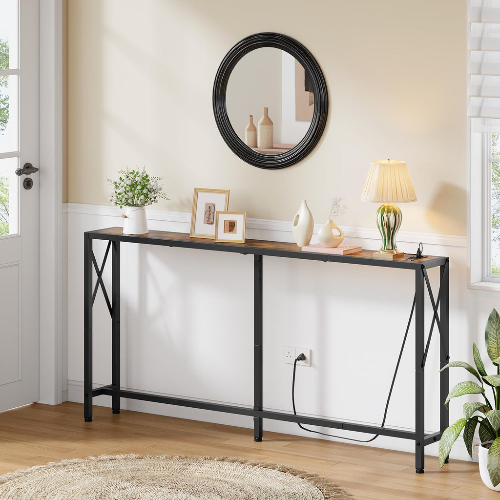 Narrow Console Table with Socket S2886