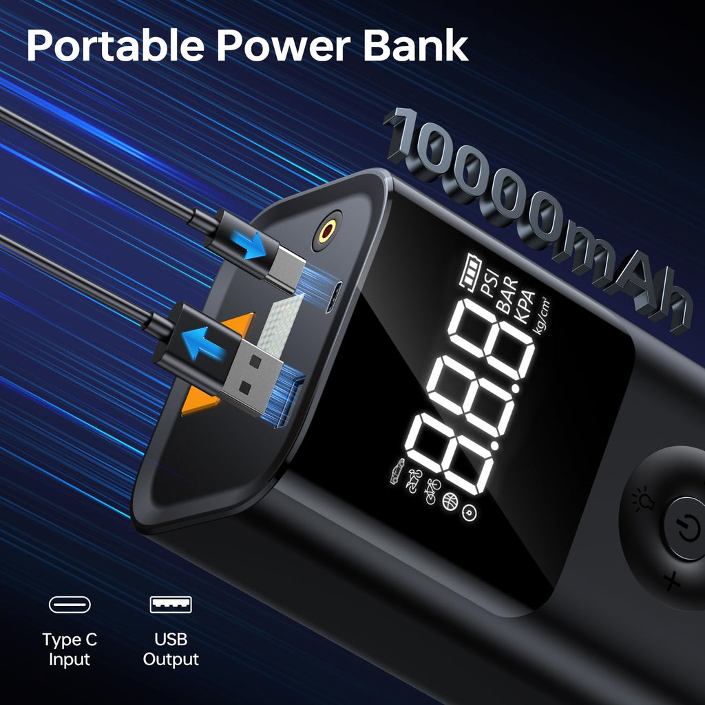 12V Portable Jump Starter with Air Compressor I6689
