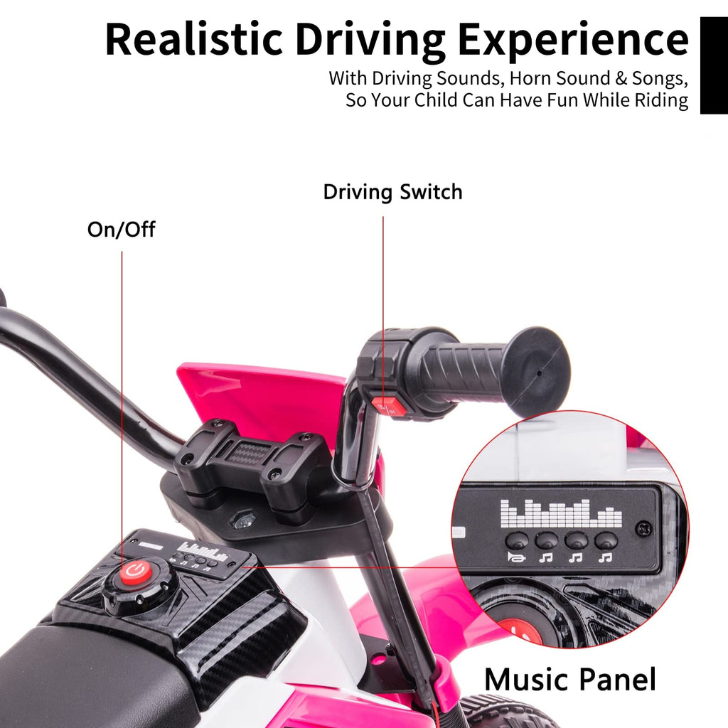 12V Ride On Motorcycle with Training Wheels Y685