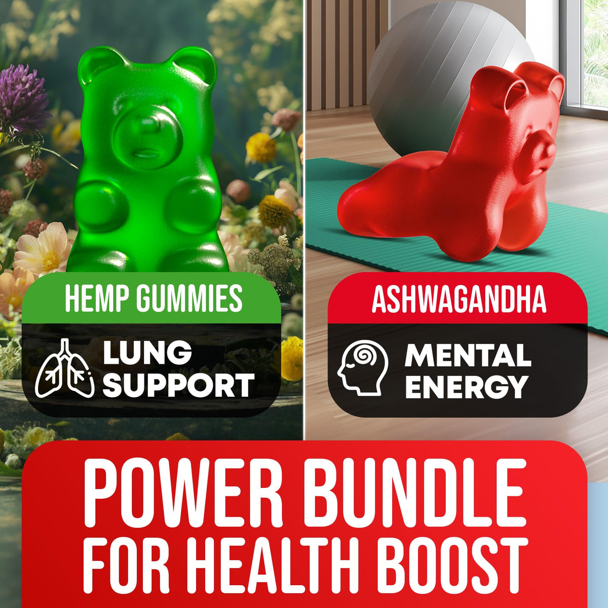 Hemp Gummies Lung Cleanse Supplement 60 Gummies Q831716