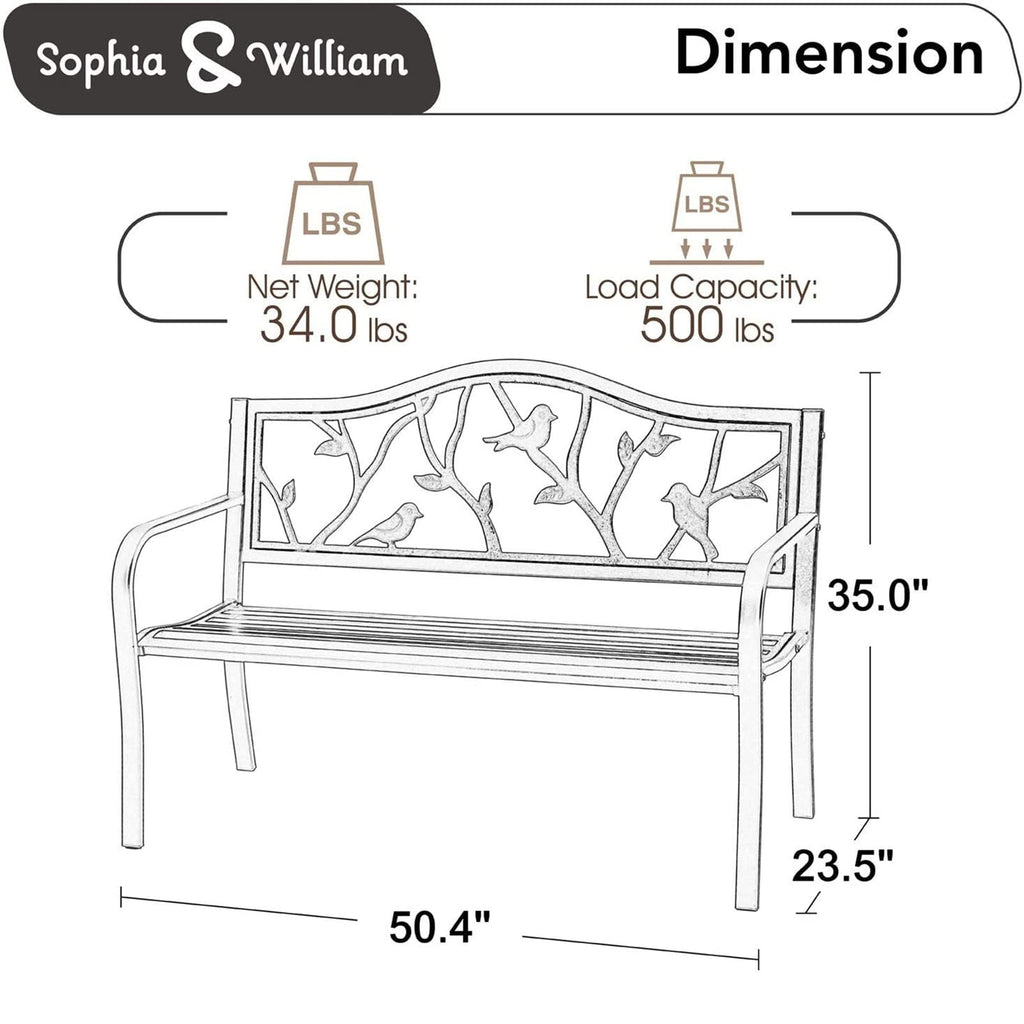 50 Inches Outdoor Bench C287459