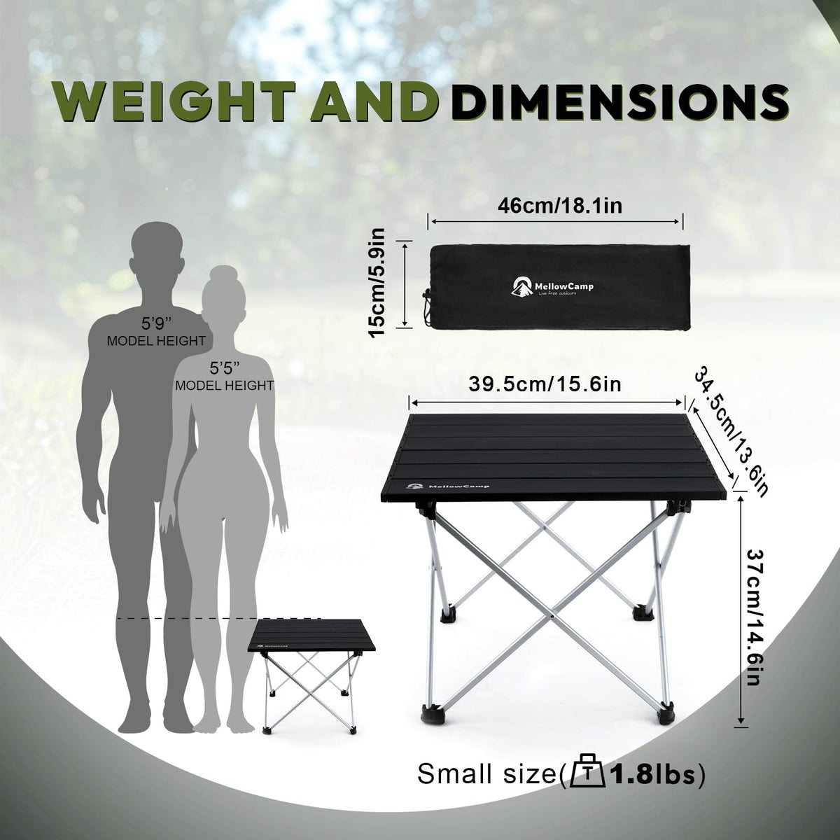 Ultralight Aluminum Folding Camping Side Table E380