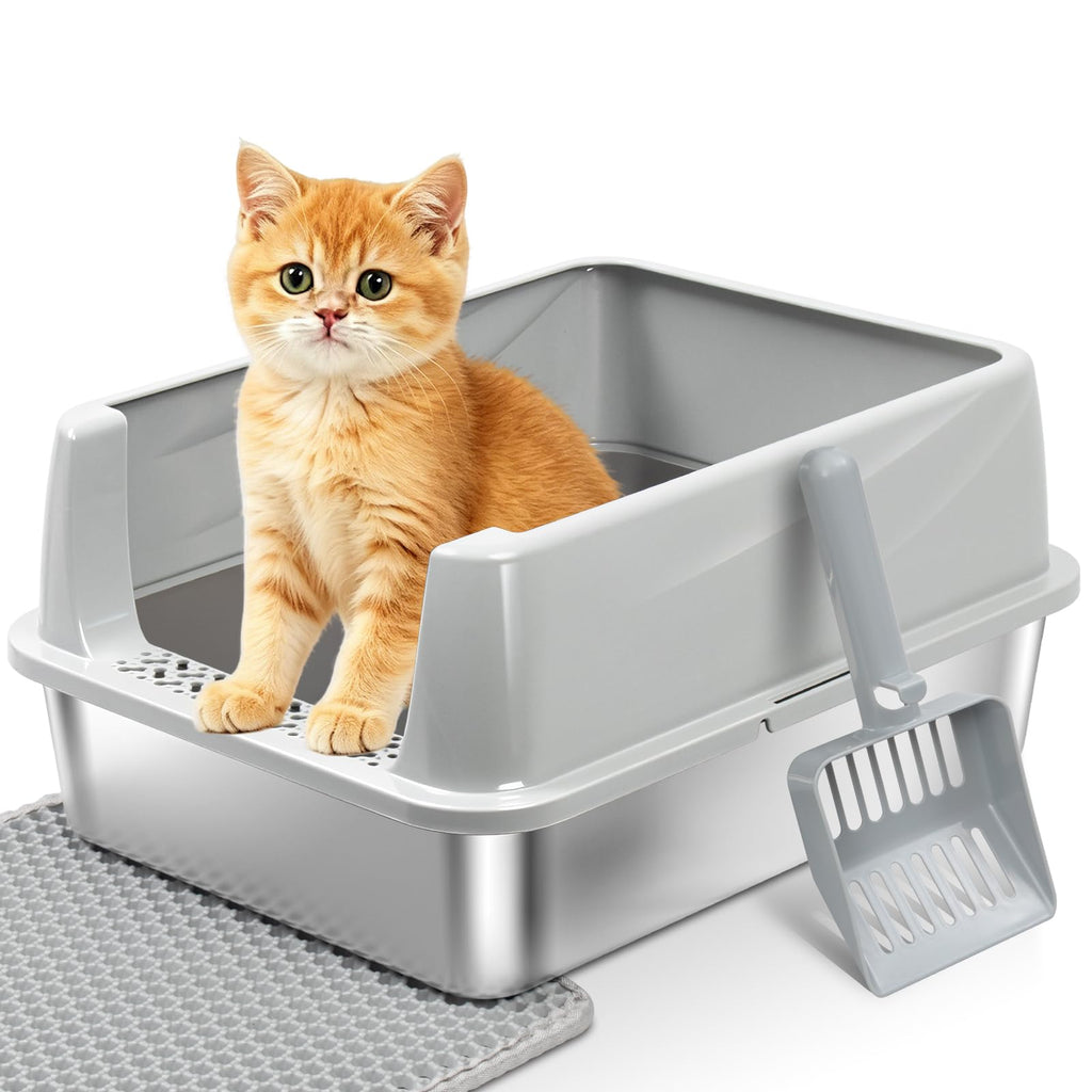 Stainless Steel Litter Box with Lid V921171