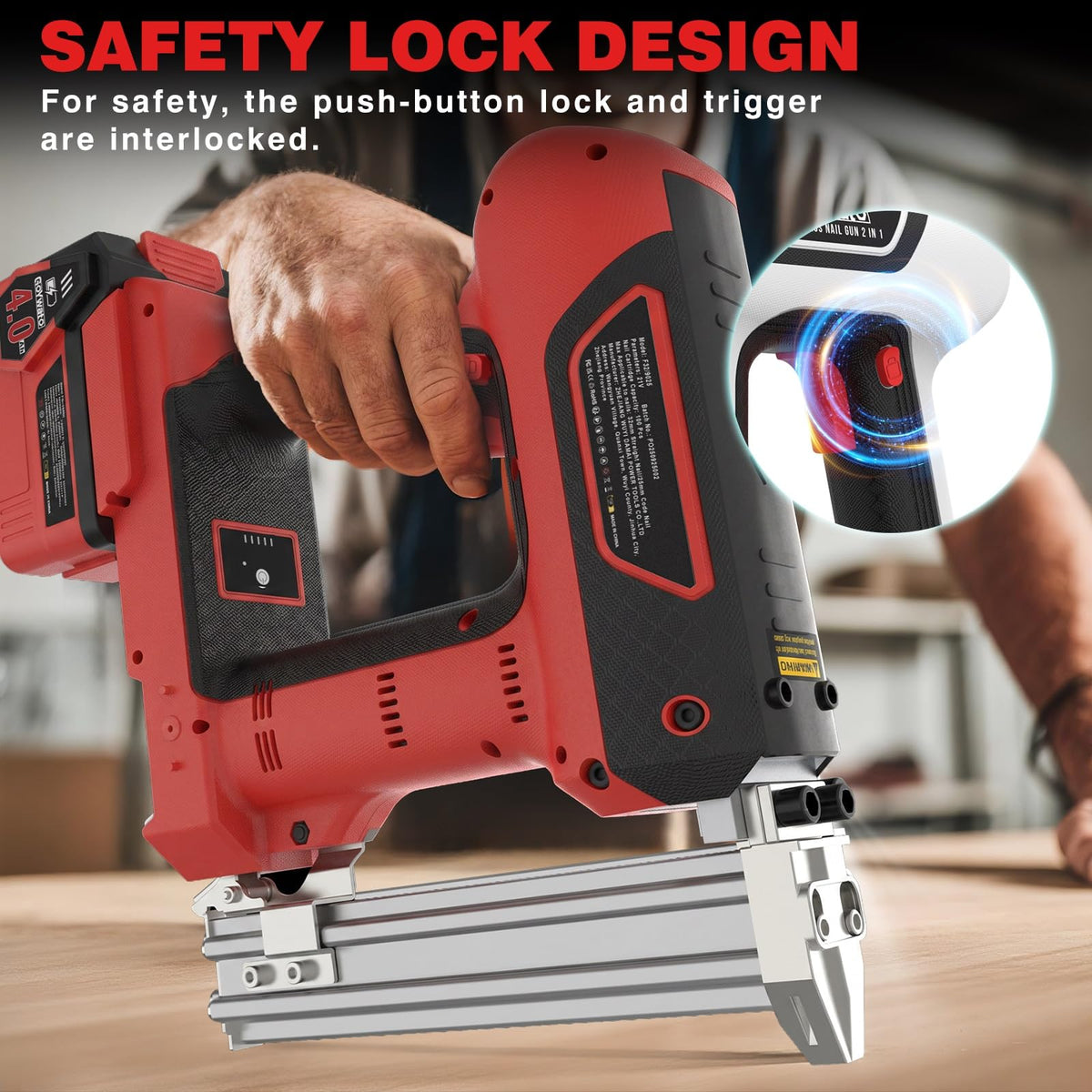 18GA Cordless Stapler Gun E90675