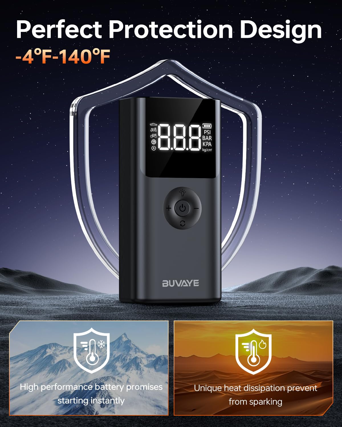 12V Portable Jump Starter with Air Compressor I6689