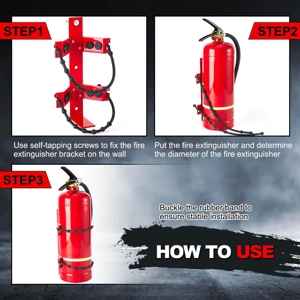 4 Pcs 2.5 Lbs and 5 Lbs Fire Extinguisher Replacement Straps C425