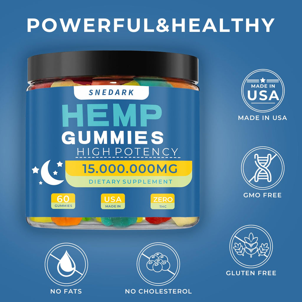 Hemp Gummies Extra Strength Natural Hemp Oil Extract U75414