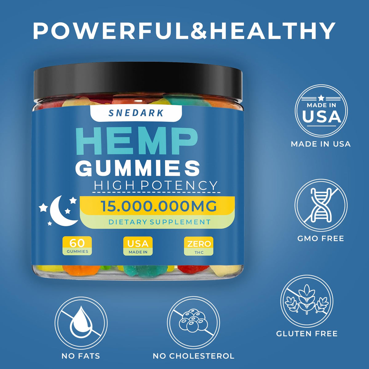 Hemp Gummies Extra Strength Natural Hemp Oil Extract U75414