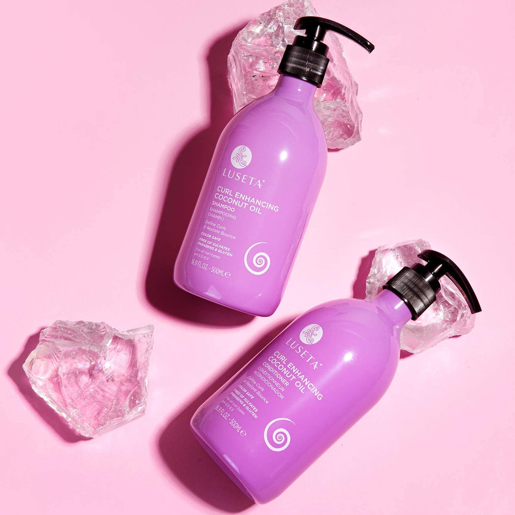 Curly Hair Shampoo and Conditioner Set with Biotin Hair Oil U18722