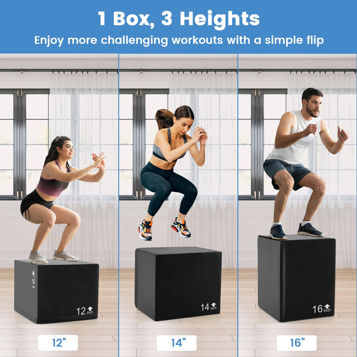3 in 1 Foam Plyometric Jump Box X3326