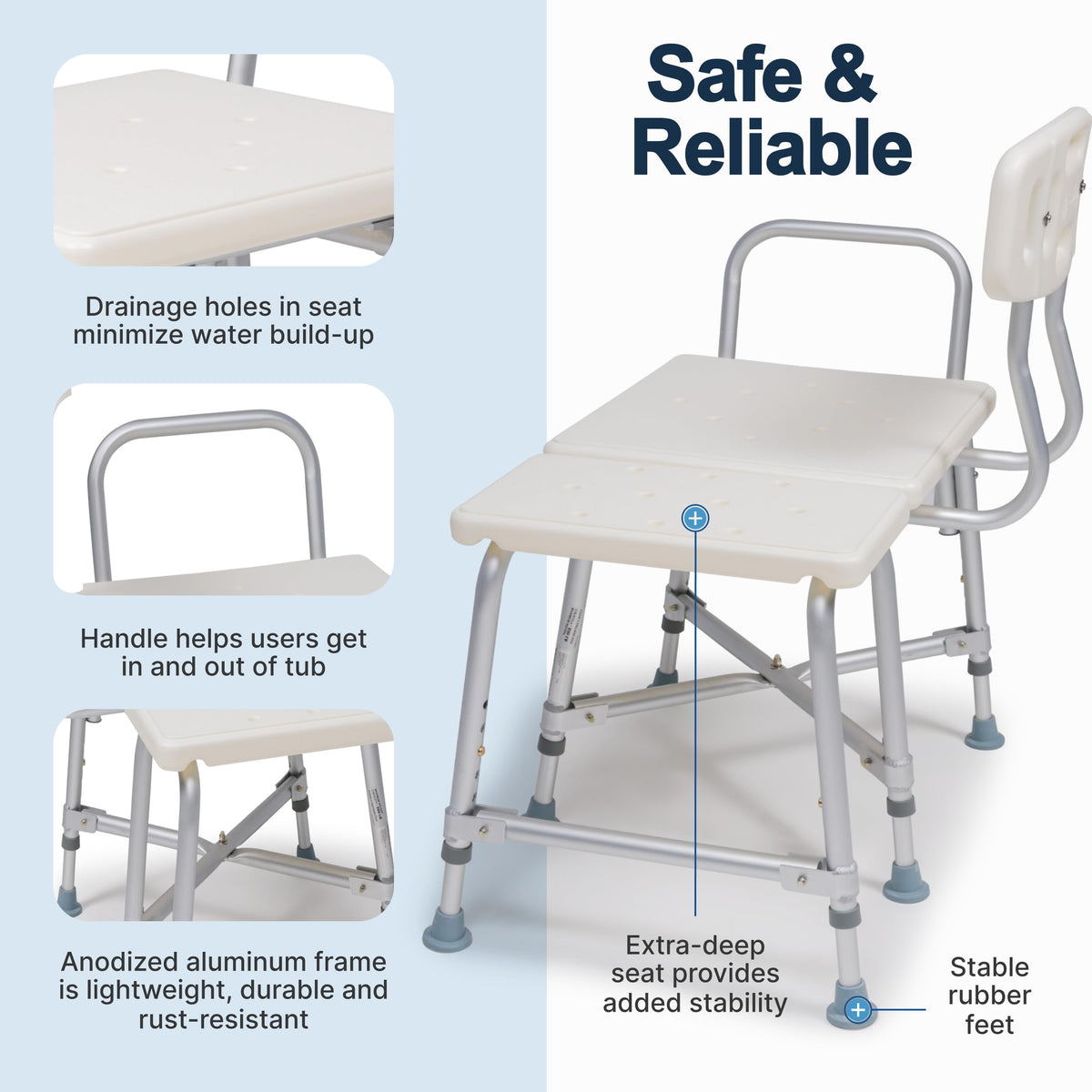 Heavy-Duty Bariatric Tub Transfer Bench R806