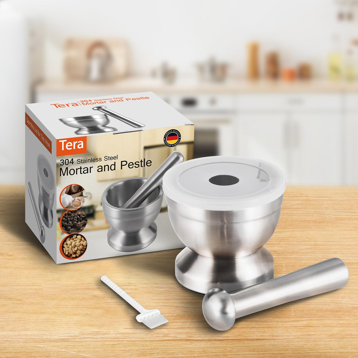 18/8 Stainless Steel Mortar and Pestle X2199