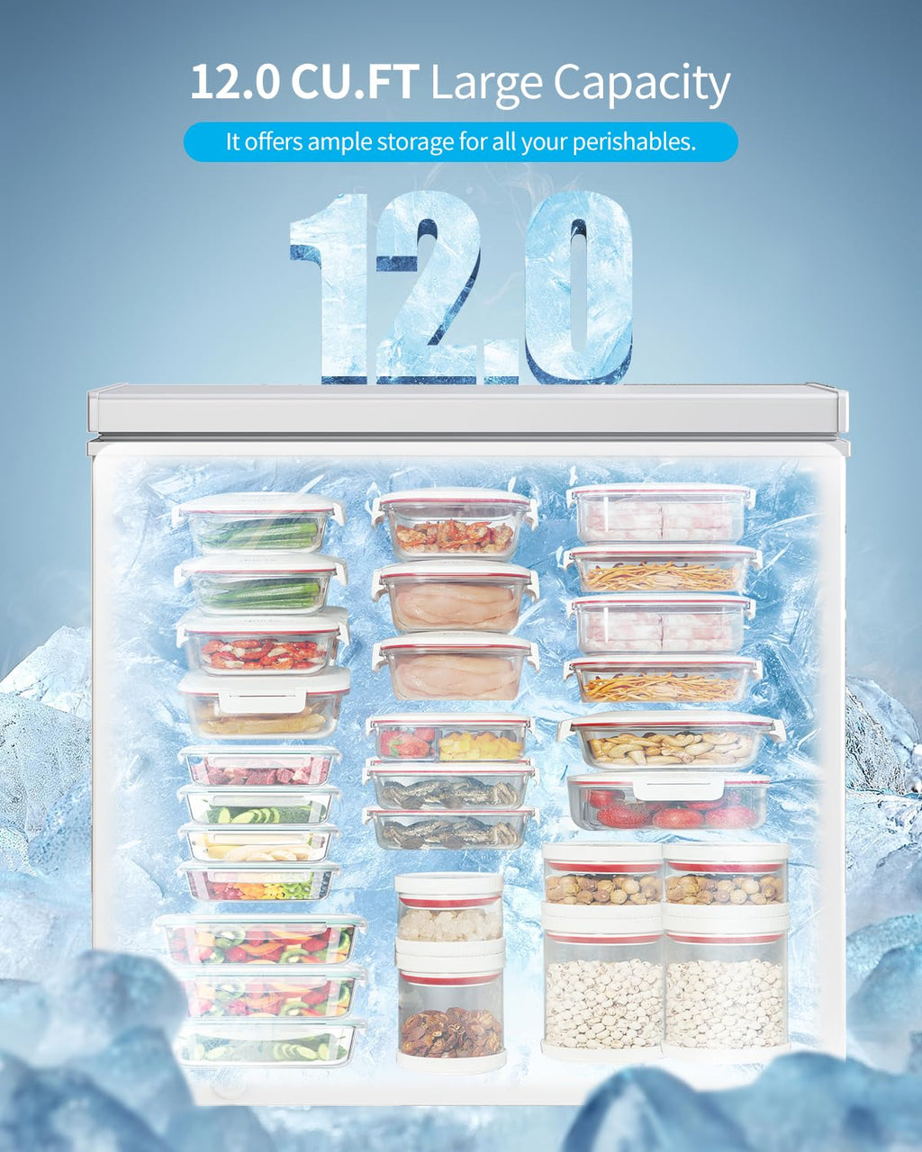 12.0 Cubic Feet White Chest Freezer X4172