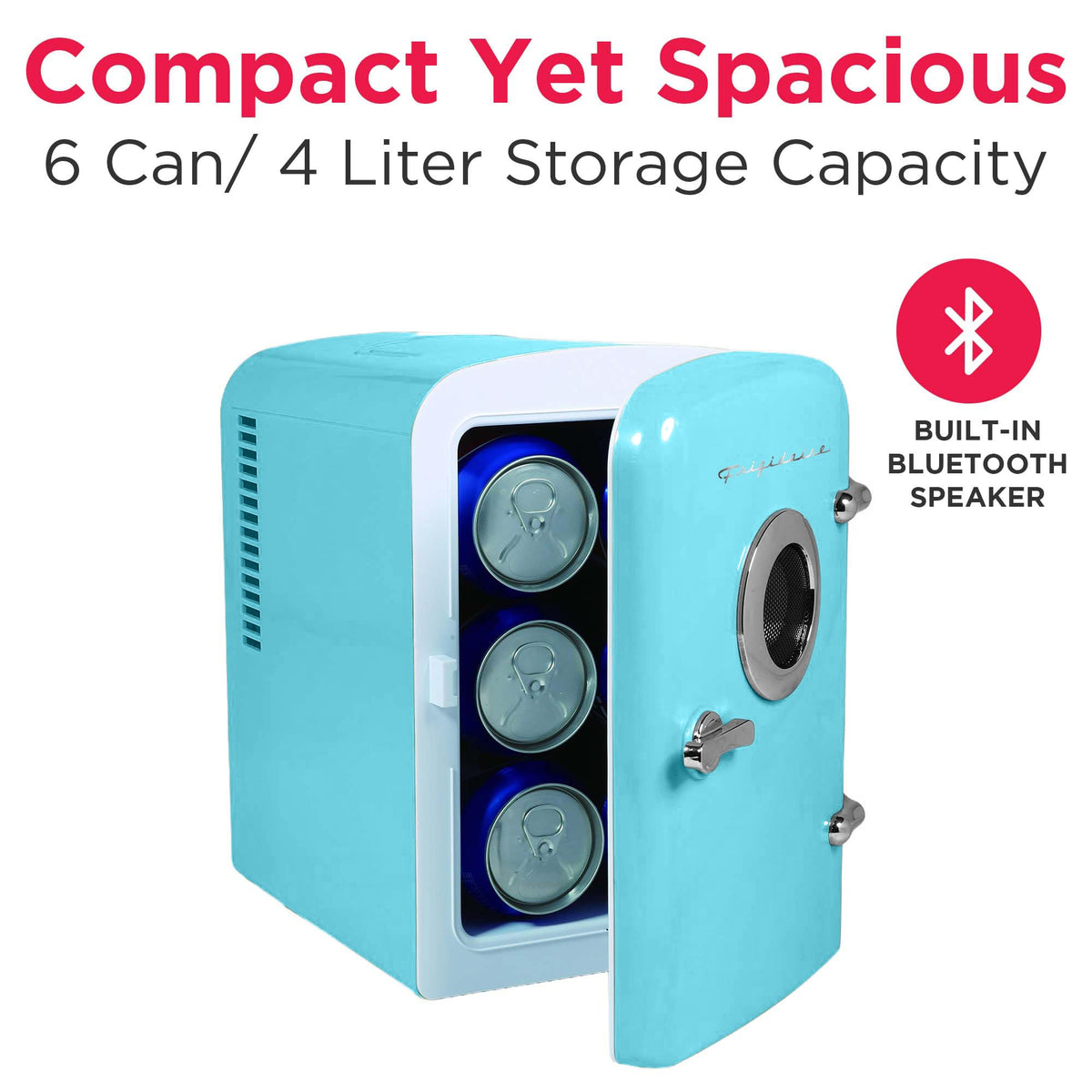 Mini Portable Compact Personal Fridge Cools & Heats, 4 Liter Capacity, Blue B453372