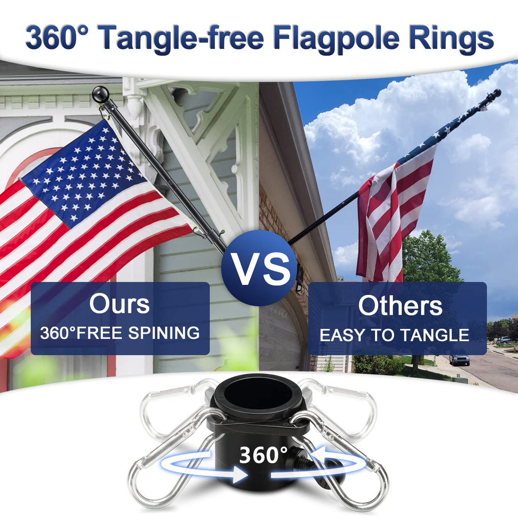 6ft Tangle Free Spinning Flag Pole Kit P856