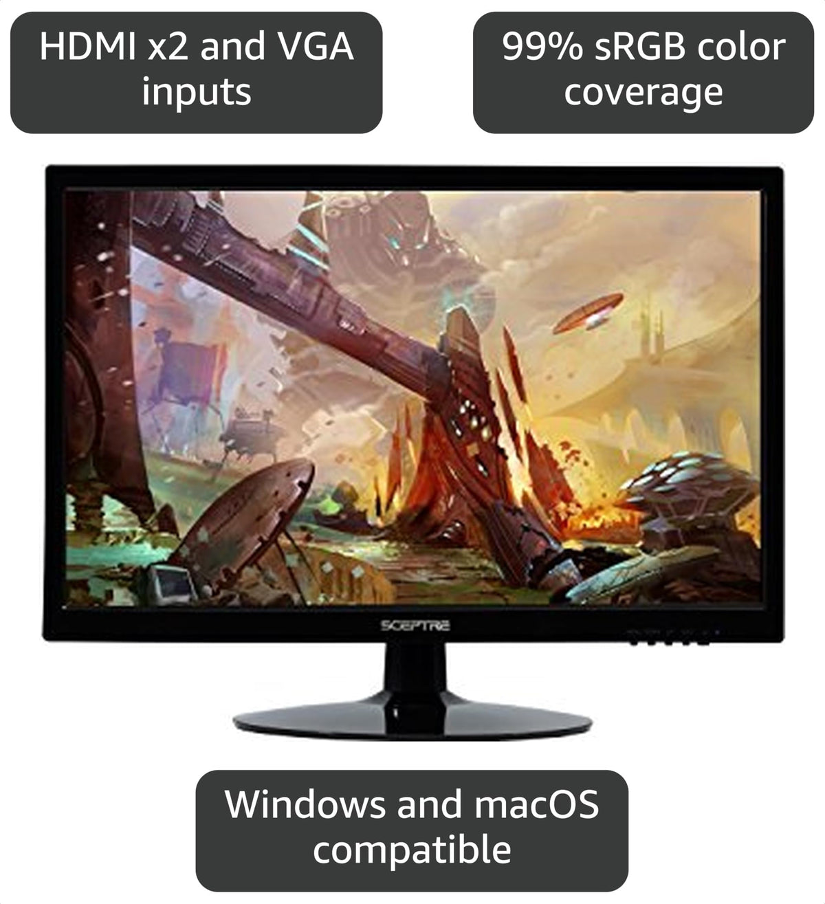 22 Inch LED Monitor 1080p 75Hz H4329