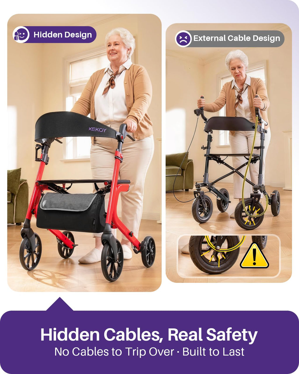 Bariatric Rollator Walker with Seat X611157