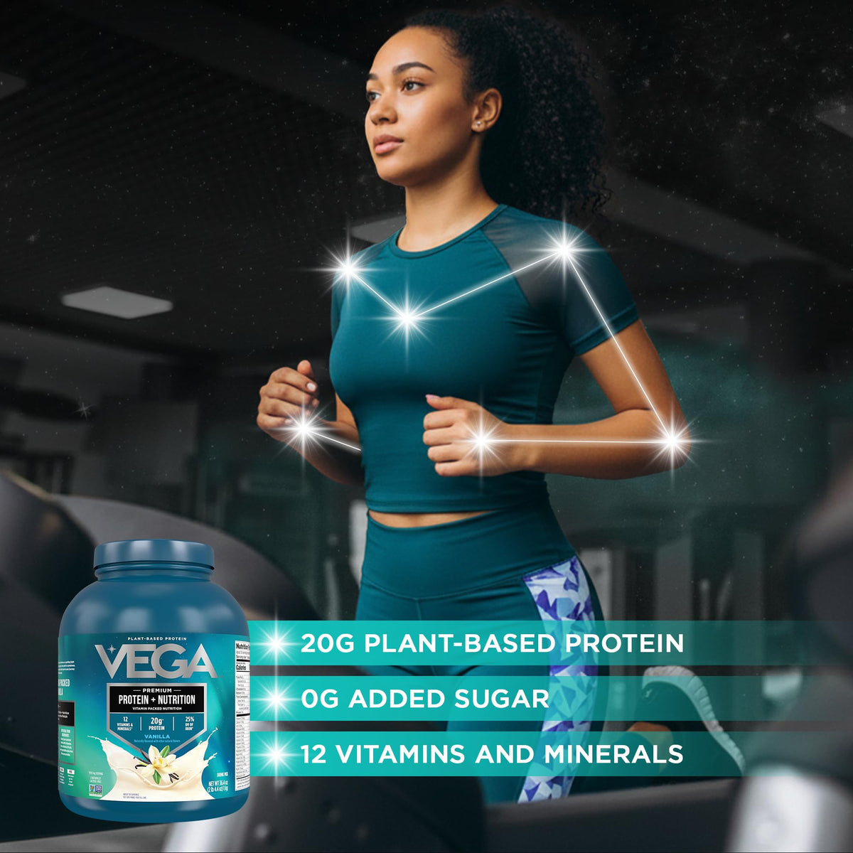 Plant Based Vegan Protein Powder Vanilla 2.3lbs Q509
