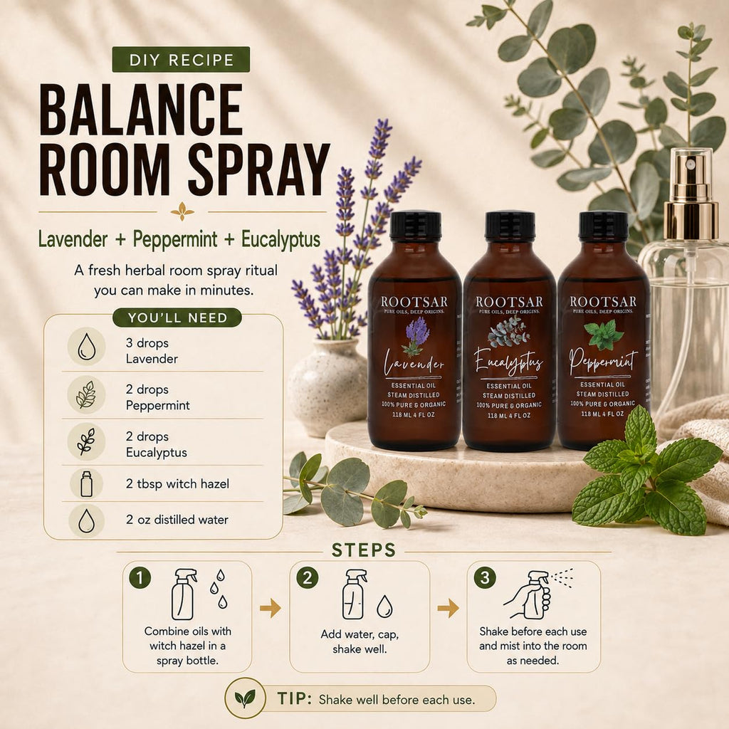 Pure Essential Oils Pack of 3 Lavender Peppermint Eucalyptus 4 Fl Oz Z517867