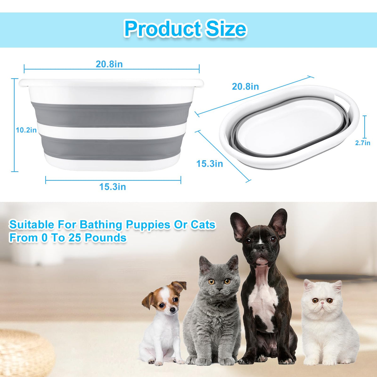 Collapsible Dog Bathtub X925