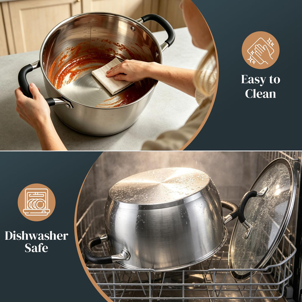 6 Quart Stainless Steel Deep Fryer Pot with Basket C379
