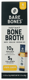 Lemon Ginger Bone Broth Powdered Mix Packets 4 Pack G55584