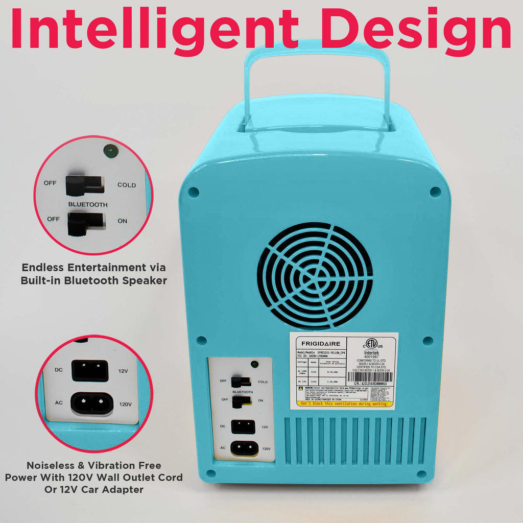 Mini Portable Compact Personal Fridge Cools & Heats, 4 Liter Capacity, Blue B453372