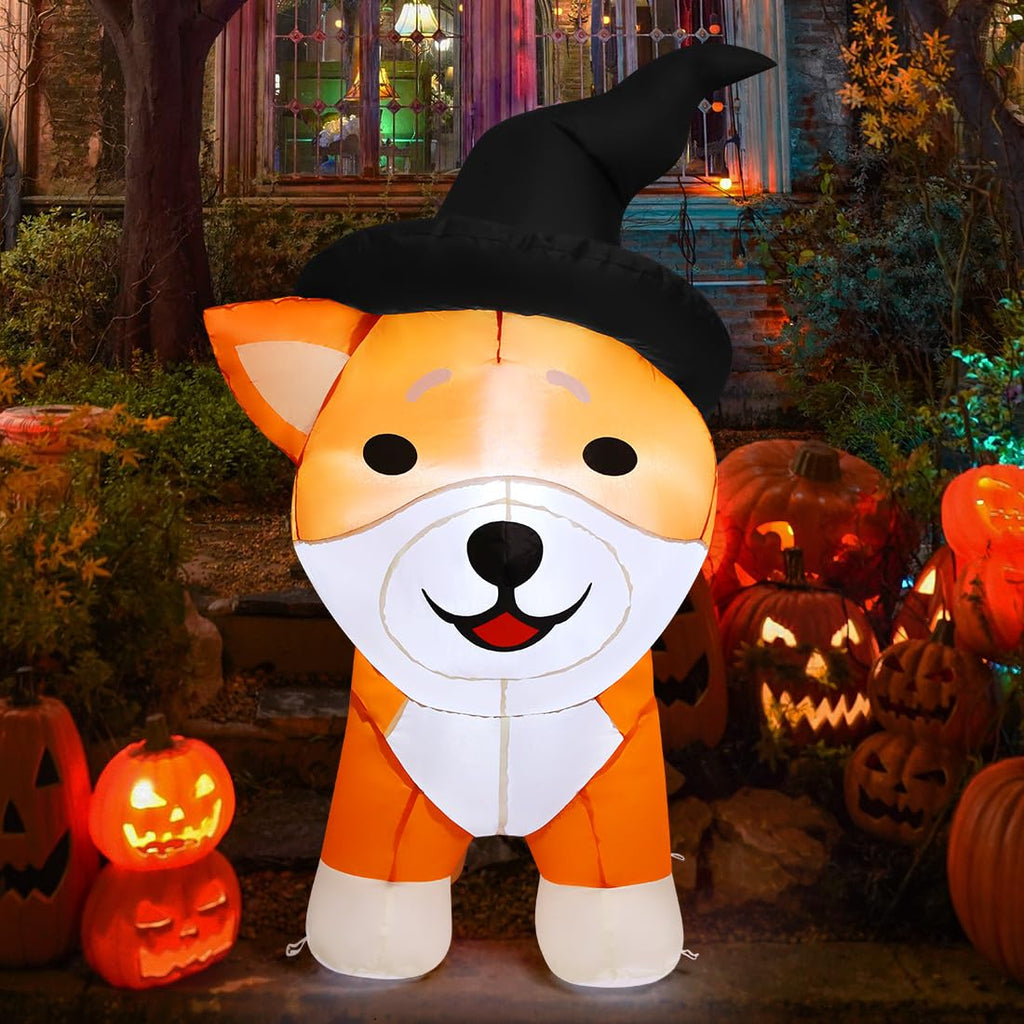 4 FT Halloween Inflatable Corgi Dog Outdoor Decorations K203