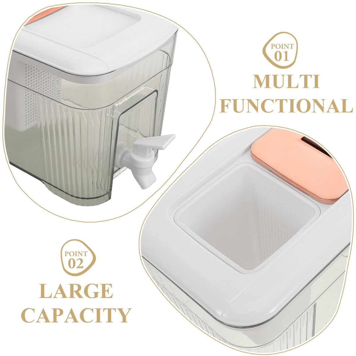 Cold Water Jug with Faucet White L199499