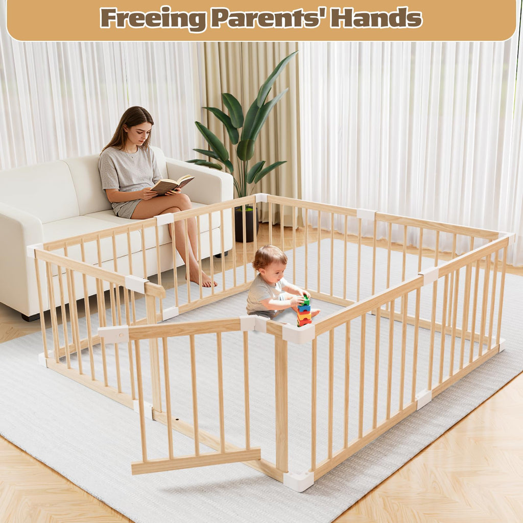 Wooden Baby Playpen 53"x53" J301