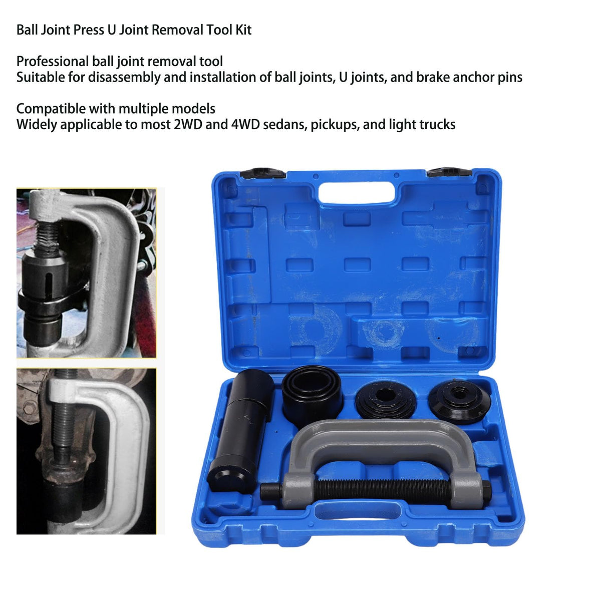 Ball Joint Press Kit U Joint Removal Tool with 4WD Adapter and Portable Case S94306