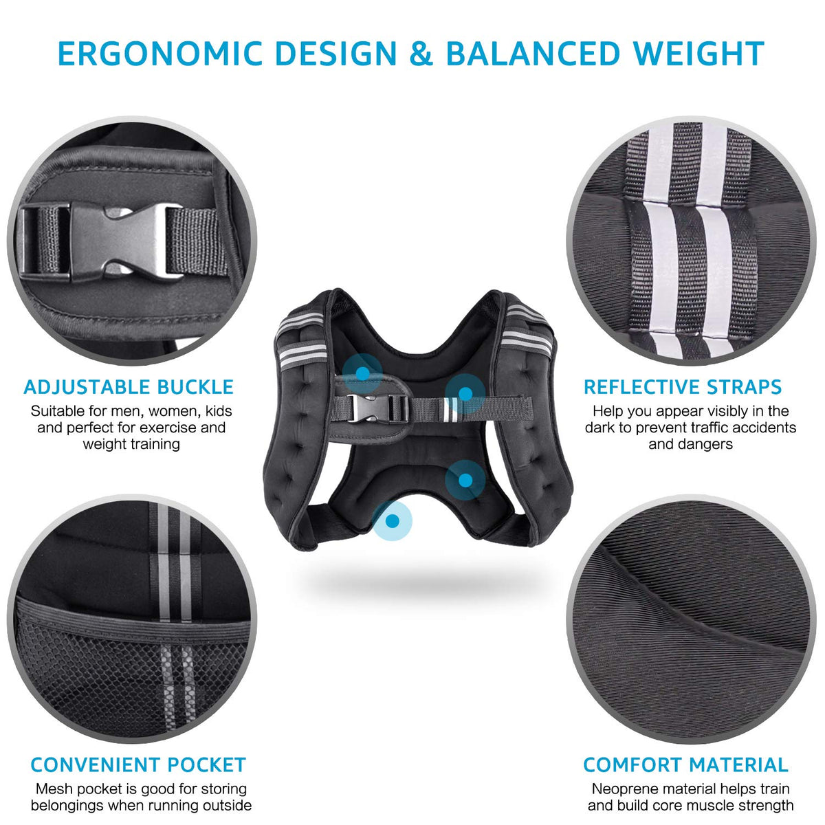 1 Pair 5Lbs Adjustable Ankle Weights Q886580