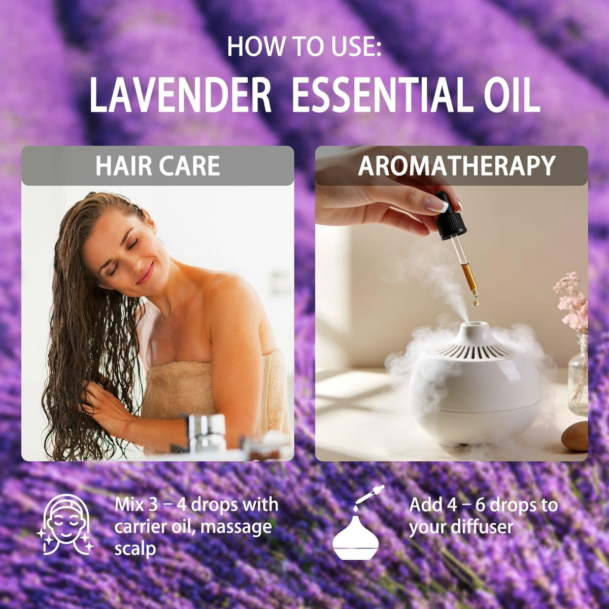 Lavender and Tea Tree Essential Oil 4 Fl Oz E792386