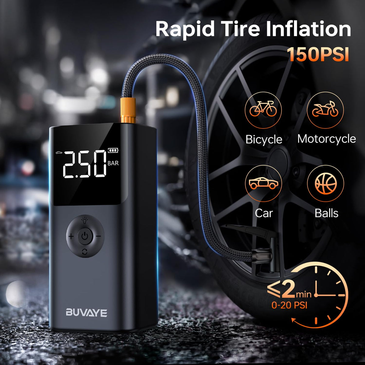 12V Portable Jump Starter with Air Compressor I6689