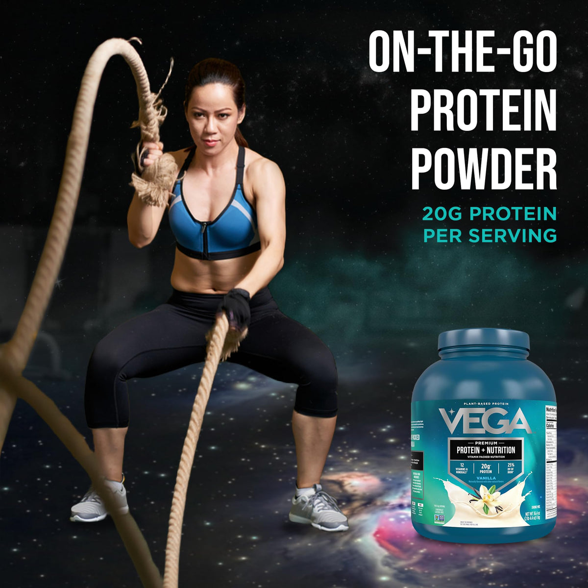 Plant Based Vegan Protein Powder Vanilla 2.3lbs Q509