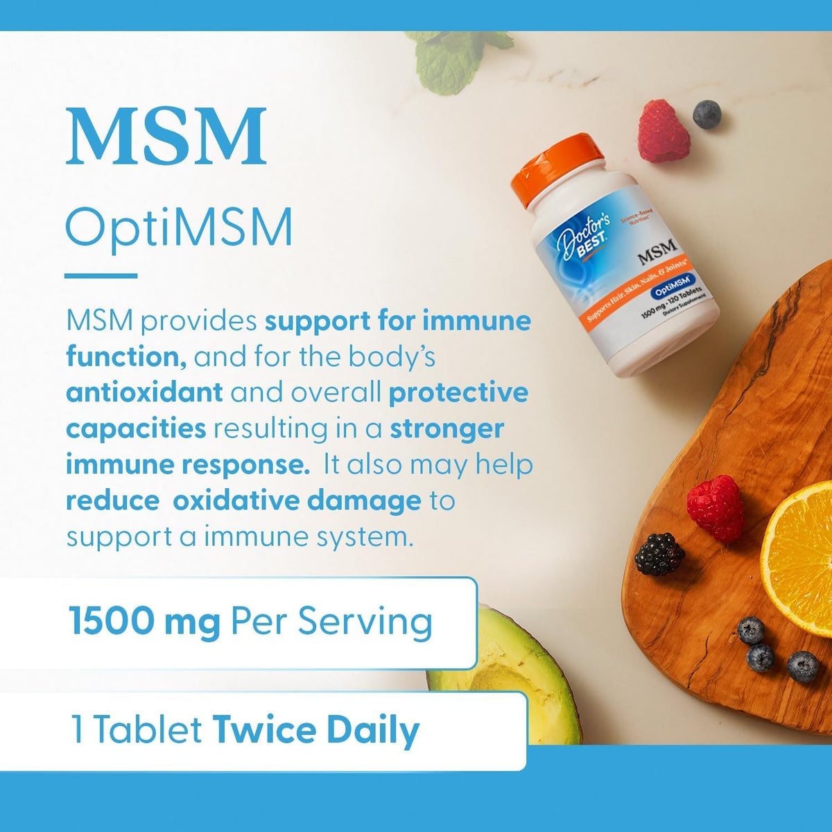 MSM Supplement 1500mg 120 Tablets L79170