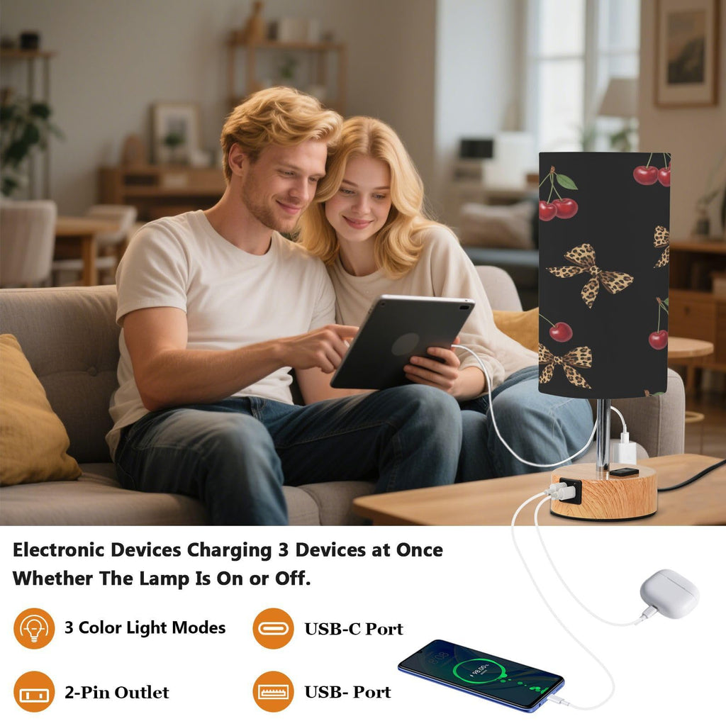 Bedside Table Lamp with USB Q134275