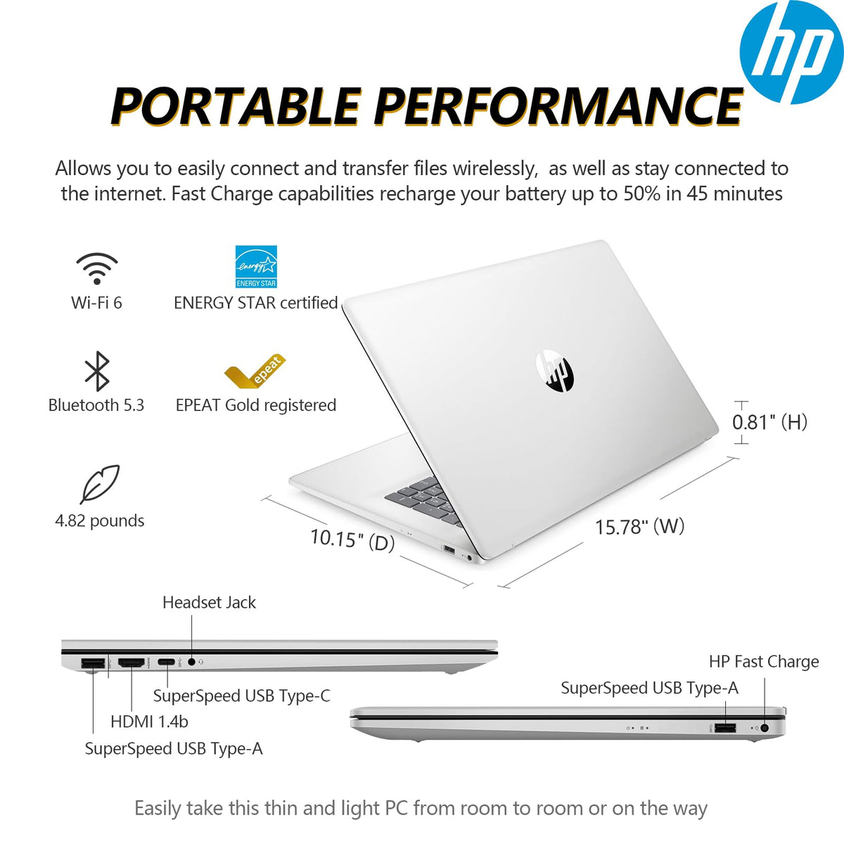 17.3 Inch Touch Screen Laptop, AMD Ryzen 5, 16GB RAM 1TB SSD W6699