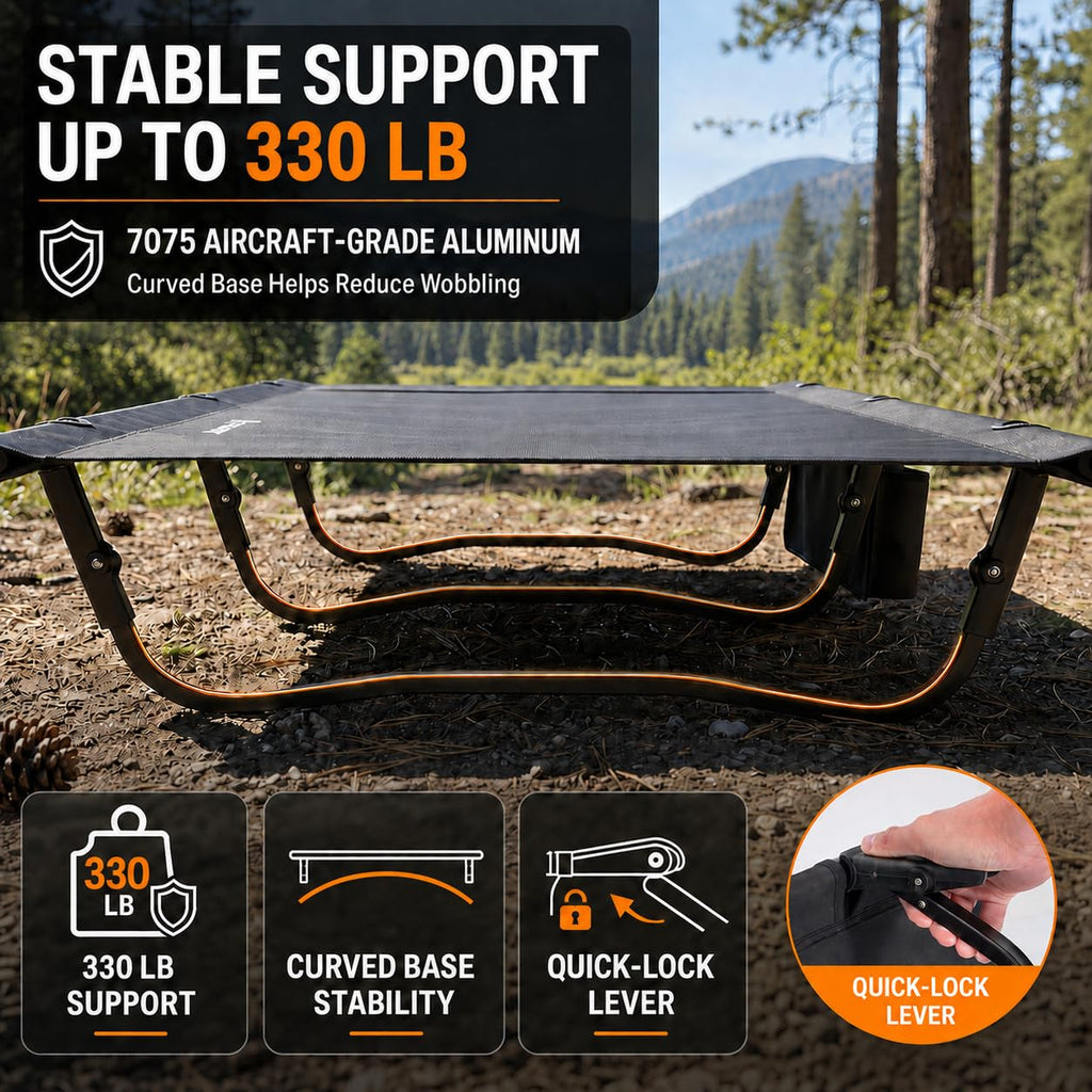 Portable Camping Cot with Pillow Pocket Q7950