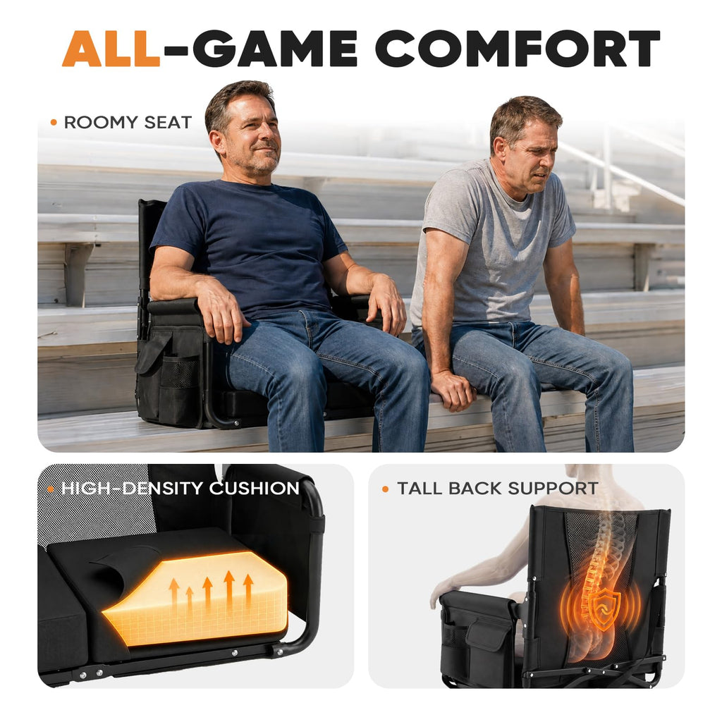 Stadium Seats with Back Support, Armrests & Cushion J3004