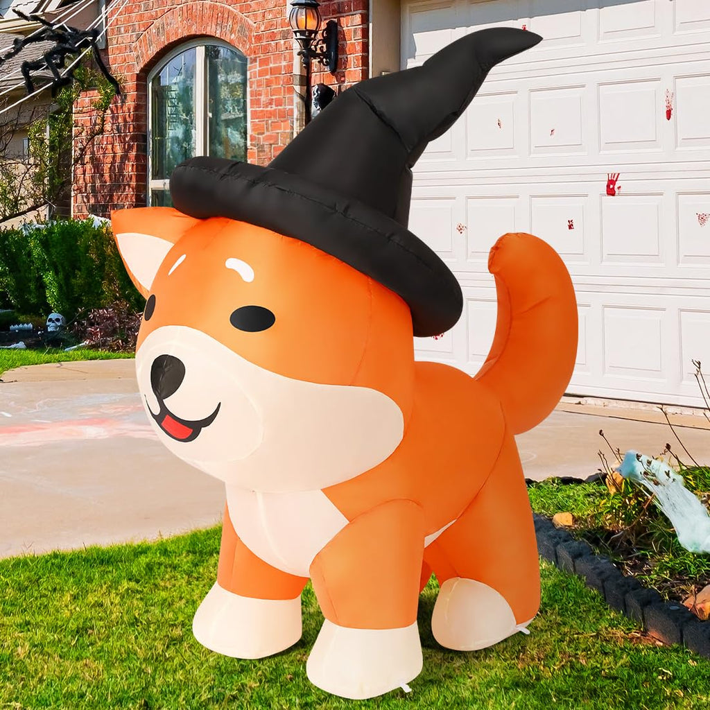 4 FT Halloween Inflatable Corgi Dog Outdoor Decorations K203