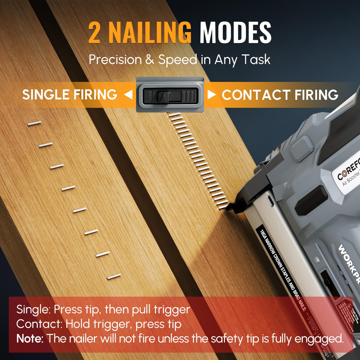 20V Cordless 18 Gauge 2-in-1 Nail & Staple Gun X74396