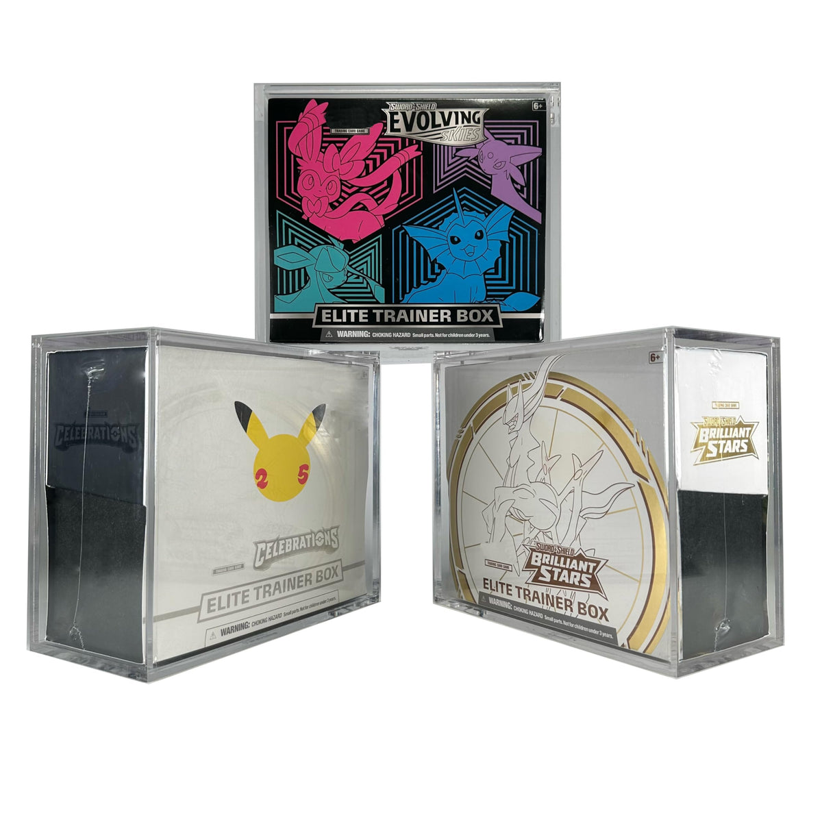 3 Pack Clear Acrylic ETB Display Case B38621