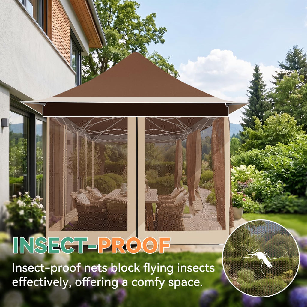 12x20 Pop Up Gazebo with Mosquito Netting O78315