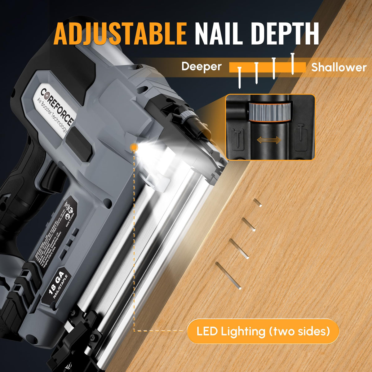 20V Cordless 18 Gauge 2-in-1 Nail & Staple Gun X74396