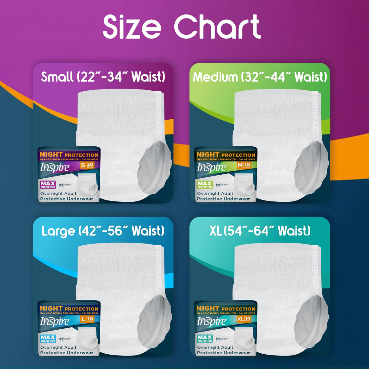 Adult Diapers Max Absorbency Leak Proof Incontinence Underwear E917832