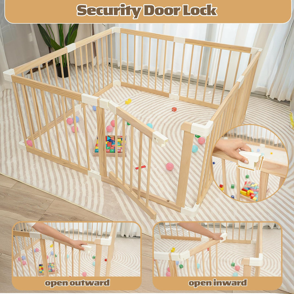 Wooden Baby Playpen 53"x53" J301