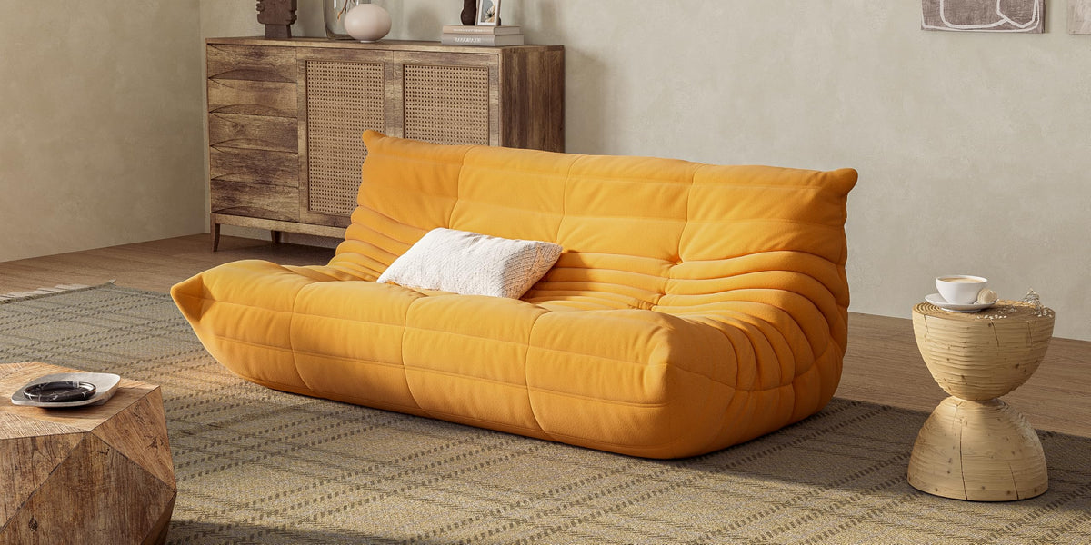 3-Seater Memory Foam Suede Bean Bag Chair Q355967