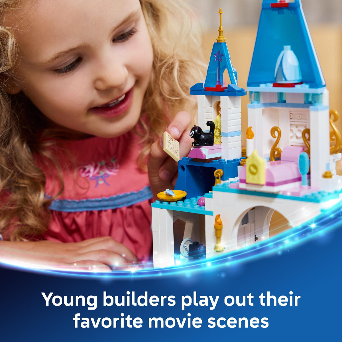 Disney Princess Castle Building Toy with 2 Minidolls W43521