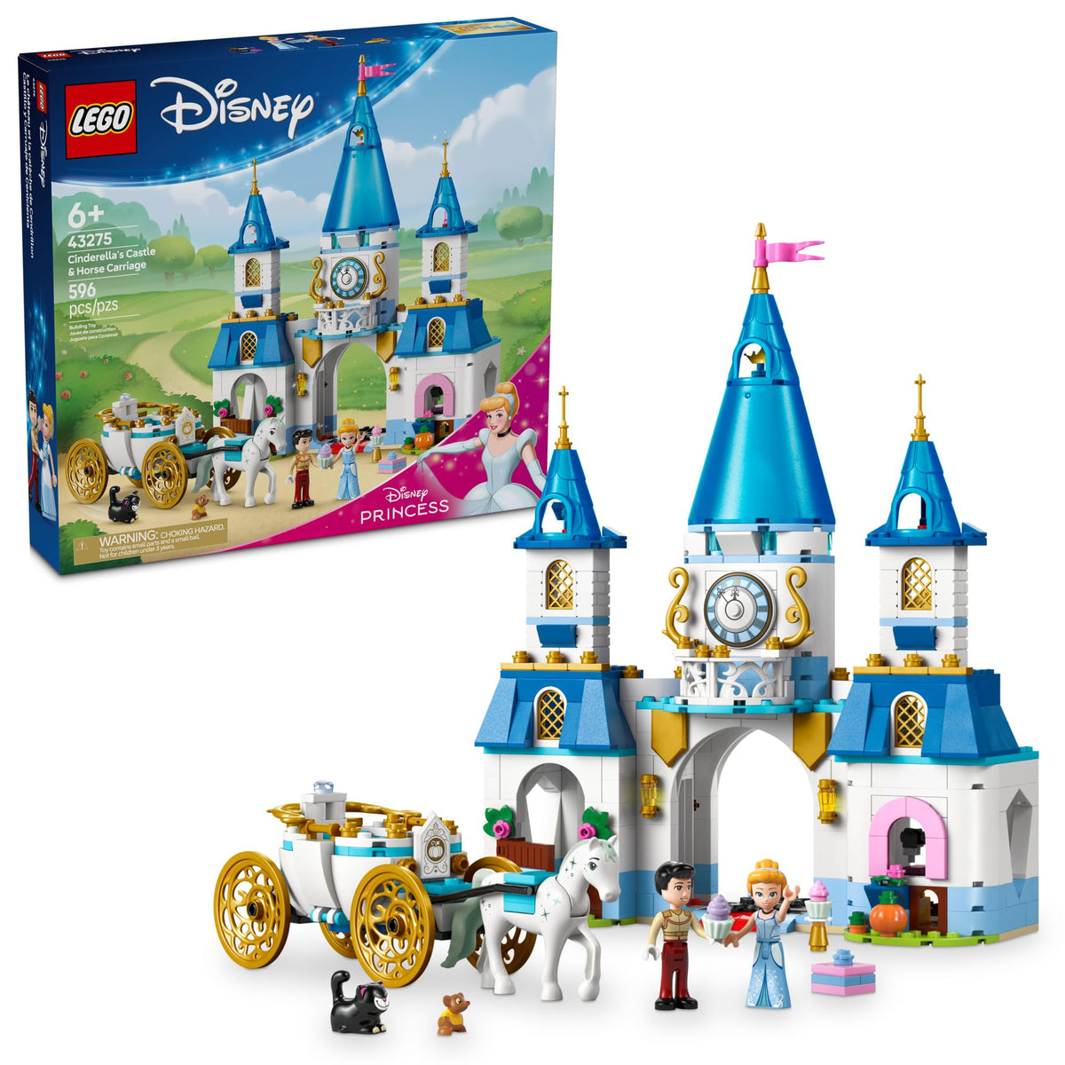 Disney Princess Castle Building Toy with 2 Minidolls W43521